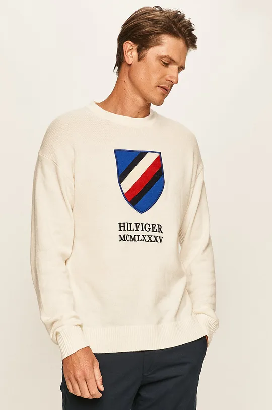 biały Tommy Hilfiger - Sweter