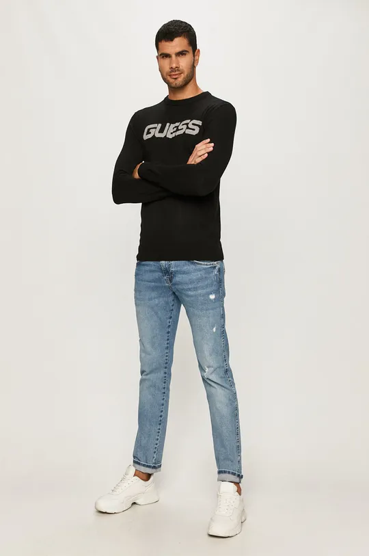 Guess Jeans - Sveter čierna