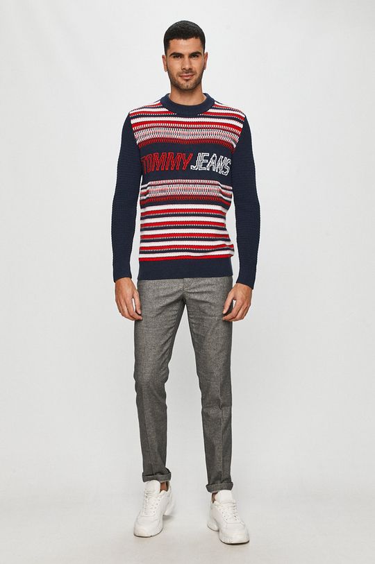 Tommy Jeans - Sweter granatowy