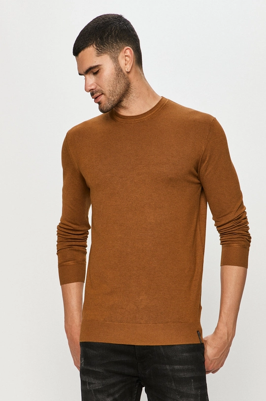 brązowy Scotch & Soda - Sweter Męski