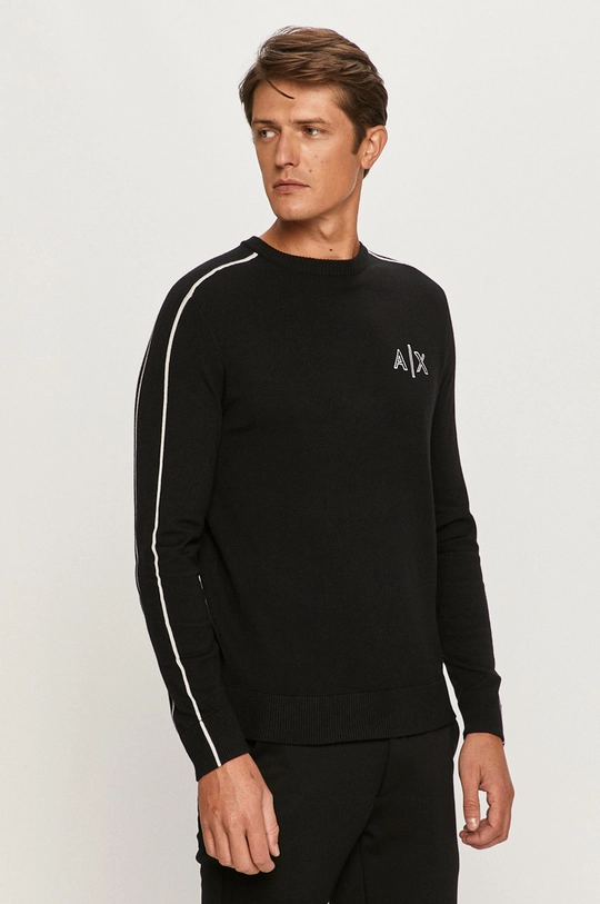 czarny Armani Exchange - Sweter 6HZM3A.ZMN4Z Męski