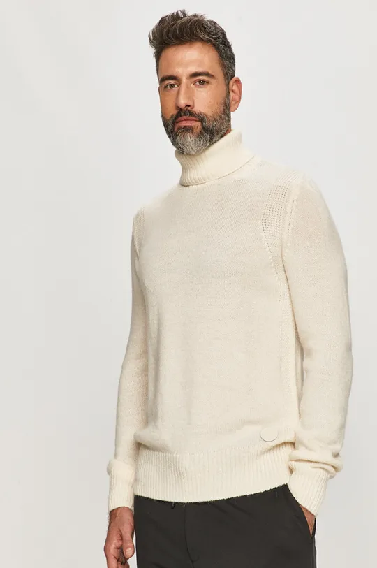 biały Trussardi Jeans - Sweter Męski
