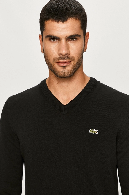 Lacoste maglione scollo a V nero AH1951