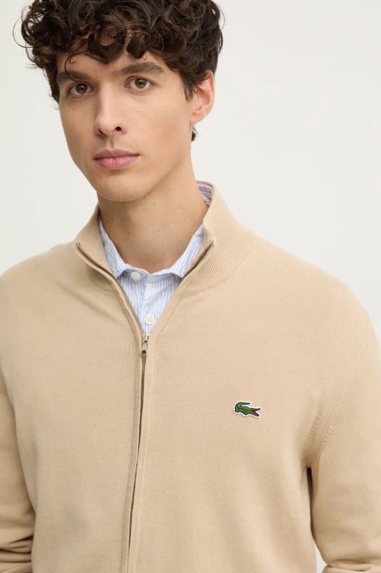 Lacoste πλεκτή ζακέτα μπεζ AH1957