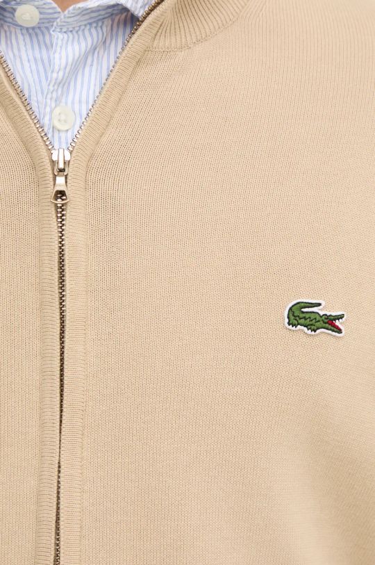 Lacoste πλεκτή ζακέτα AH1957 μπεζ