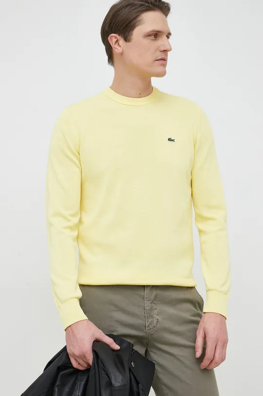 żółty Lacoste sweter Męski