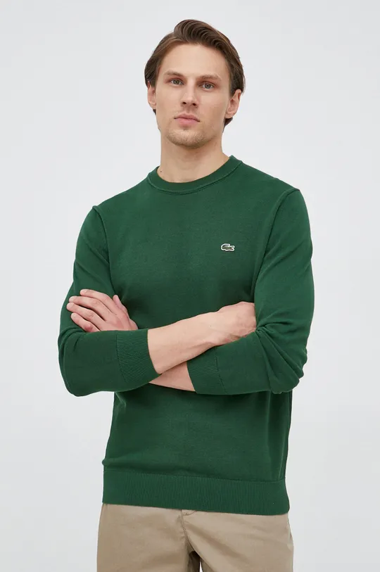 zielony Lacoste sweter Męski