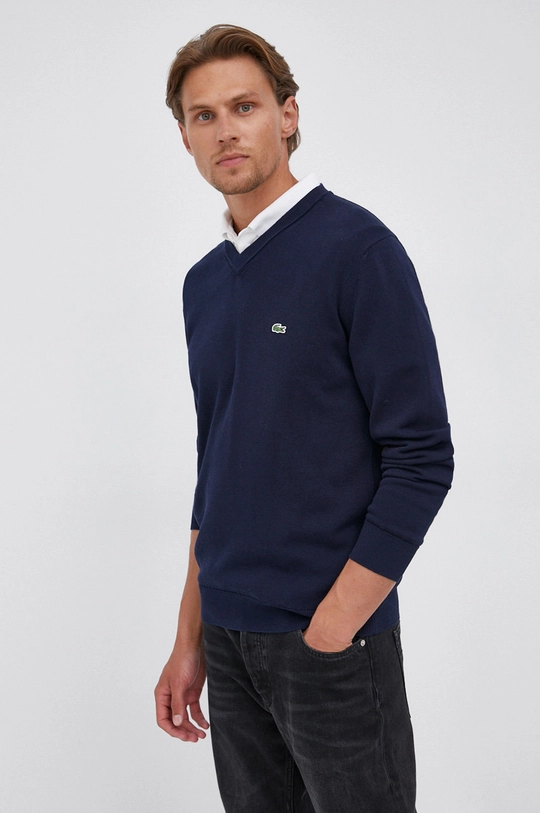 Lacoste sweter granatowy