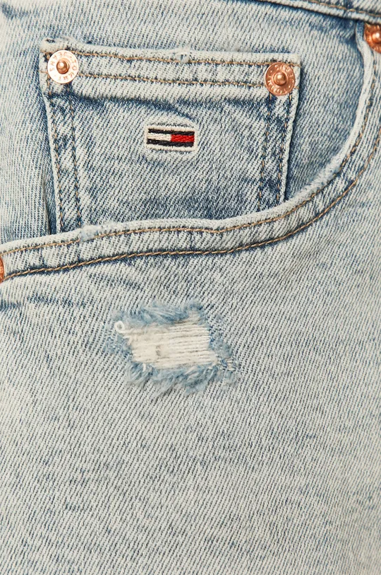 modrá Tommy Jeans - Rifľové krátke nohavice