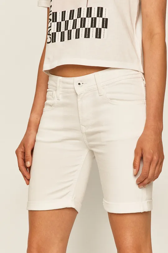 biały Pepe Jeans - Szorty jeansowe Popy Short Pride Damski