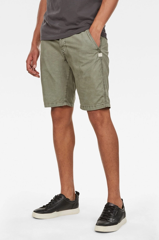 G-Star Raw - Pantaloni scurti bumbac verde D17005.9740.B565