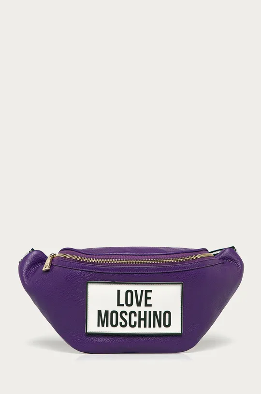 fialová Love Moschino - Kožená ľadvinka Dámsky
