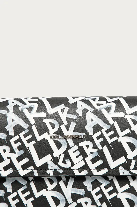 Karl Lagerfeld - Bőr borítéktáska fekete