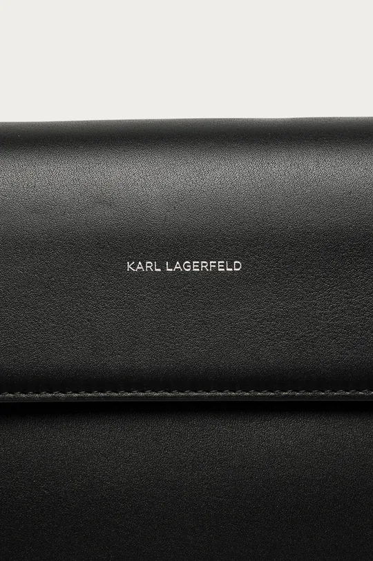 Karl Lagerfeld - Kožená kabelka čierna
