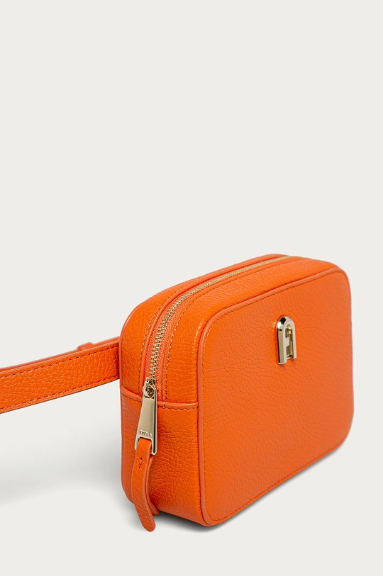 oranžová Furla - Kožená ľadvinka Sleek Dámsky