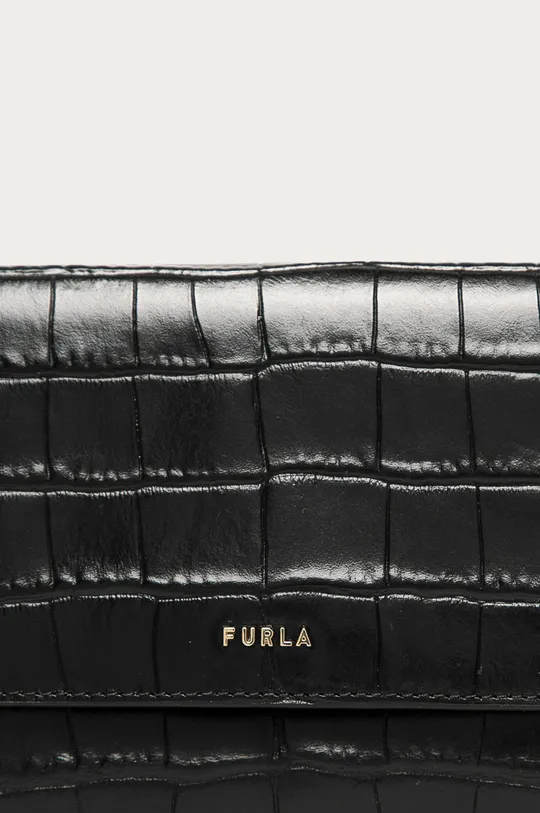 Furla - Kožená kabelka Riva čierna