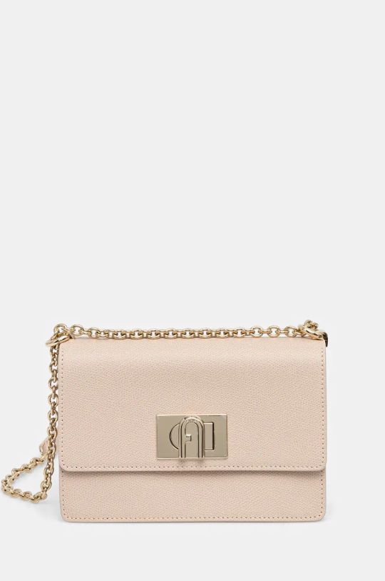 Furla borsa a mano in pelle pelle fiore beige BAFKACO.ARE000.B4L00