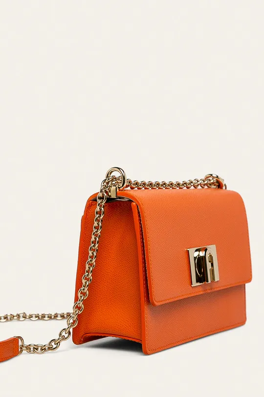 Furla - Kožená kabelka oranžová