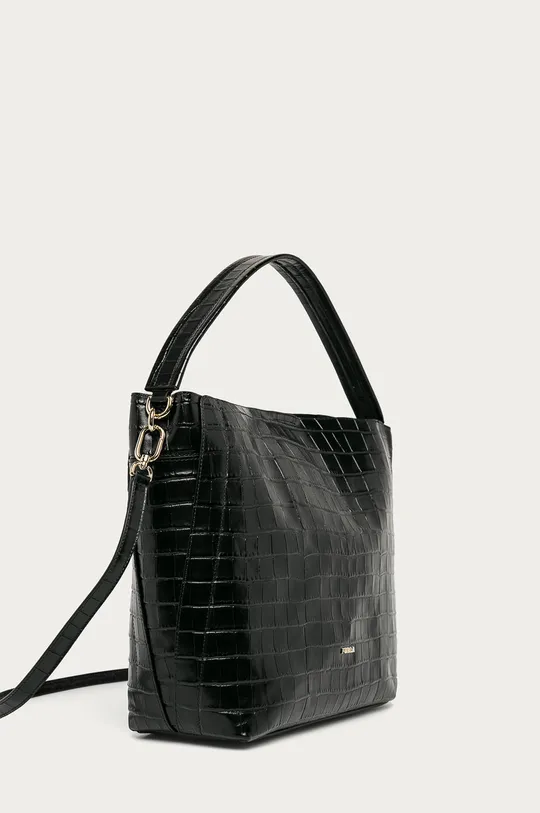 Furla - Kožená kabelka čierna