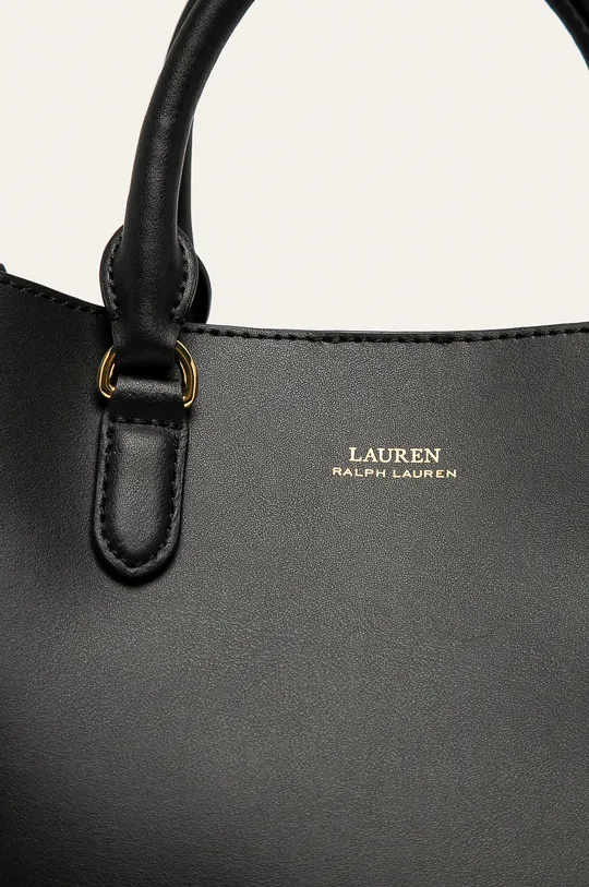 Lauren Ralph Lauren - Kožená kabelka čierna