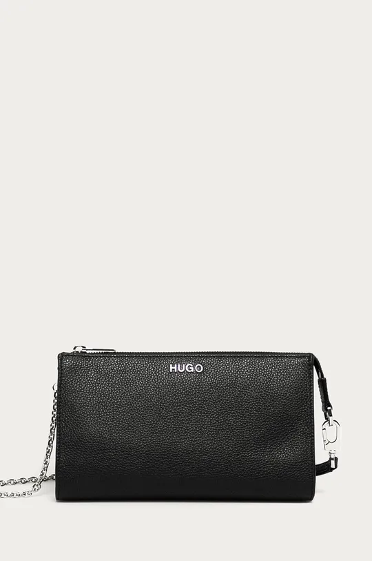 čierna Hugo - Kožená kabelka Dámsky
