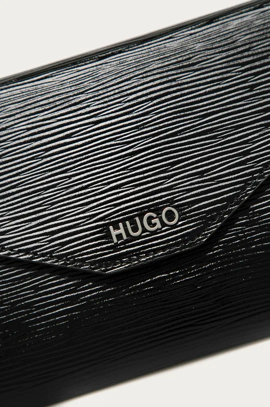 Hugo - Bőr borítéktáska fekete