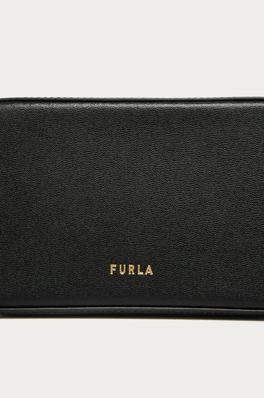 čierna Furla - Kožená kabelka Block Mini