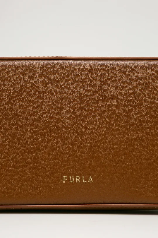 Furla - Kožená kabelka Block hnedá