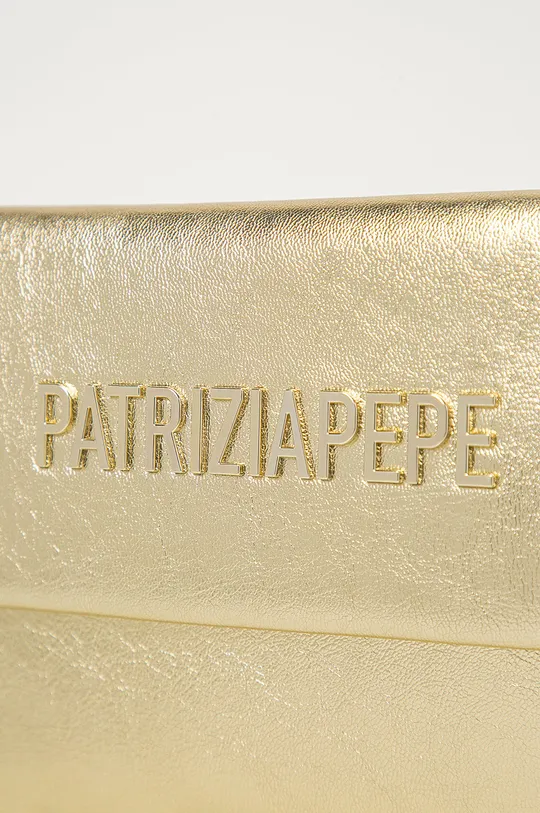 Patrizia Pepe - Kožená listová kabelka zlatá