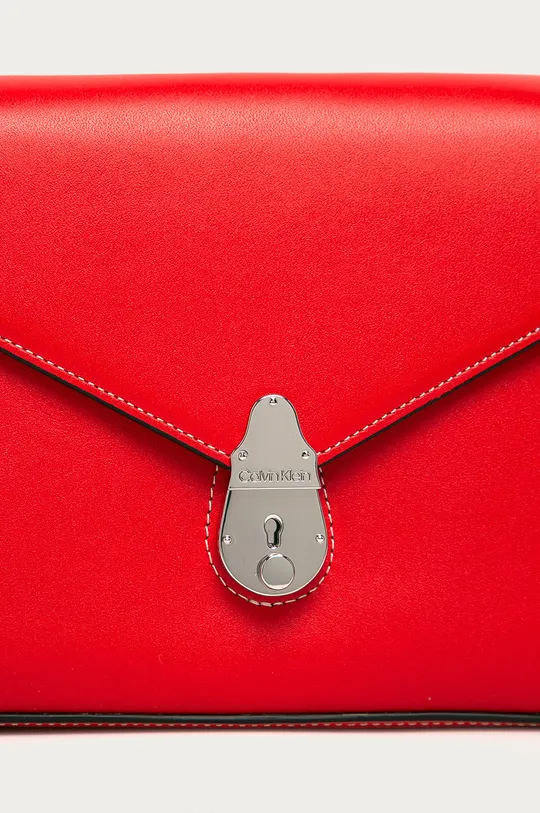 Calvin Klein - Kožená kabelka červená
