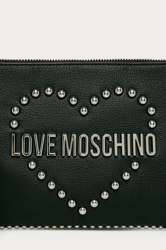 čierna Love Moschino - Kožená kabelka