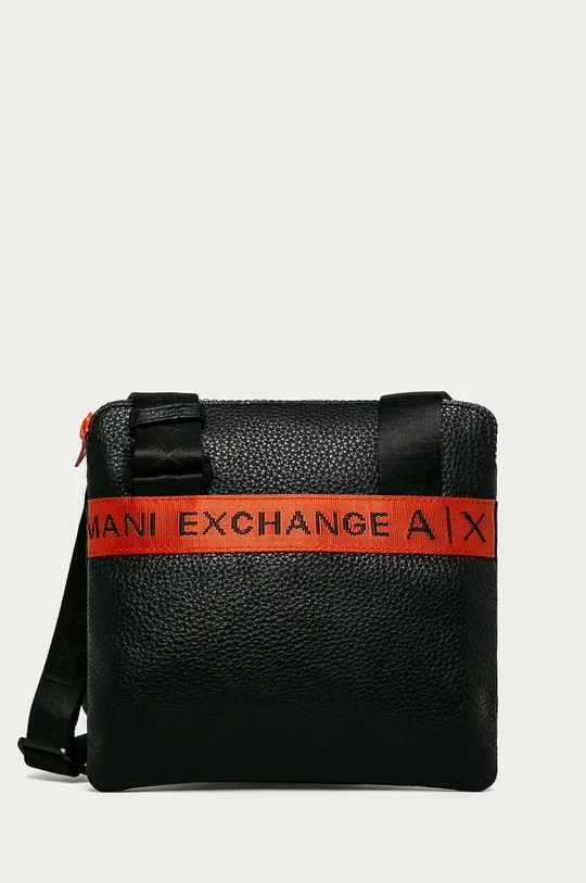 чорний Armani Exchange - Шкіряна сумка Чоловічий