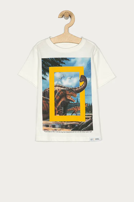biały GAP - T-shirt dziecięcy X National Geographic 74-110 cm Chłopięcy