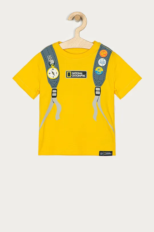 żółty GAP - T-shirt dziecięcy X National Geographic 74-110 cm Chłopięcy