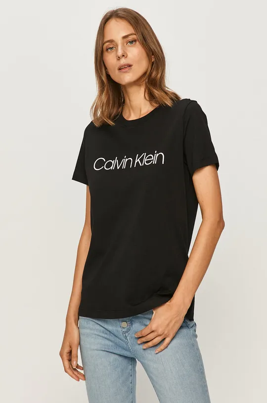 czarny Calvin Klein - T-shirt K20K202142 Damski