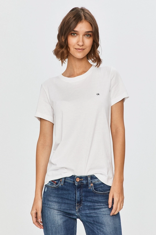 biały Calvin Klein - T-shirt Damski