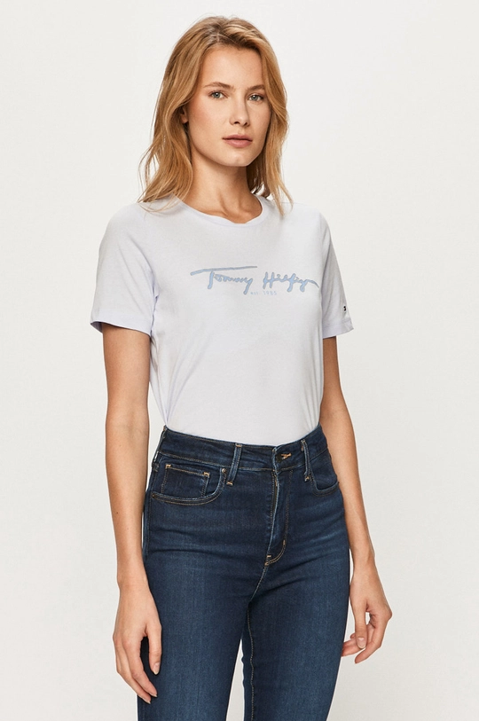 fialová Tommy Hilfiger - Tričko Dámsky