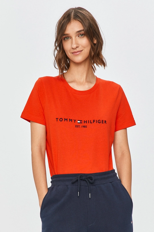 oranžová Tommy Hilfiger - Tričko Dámsky