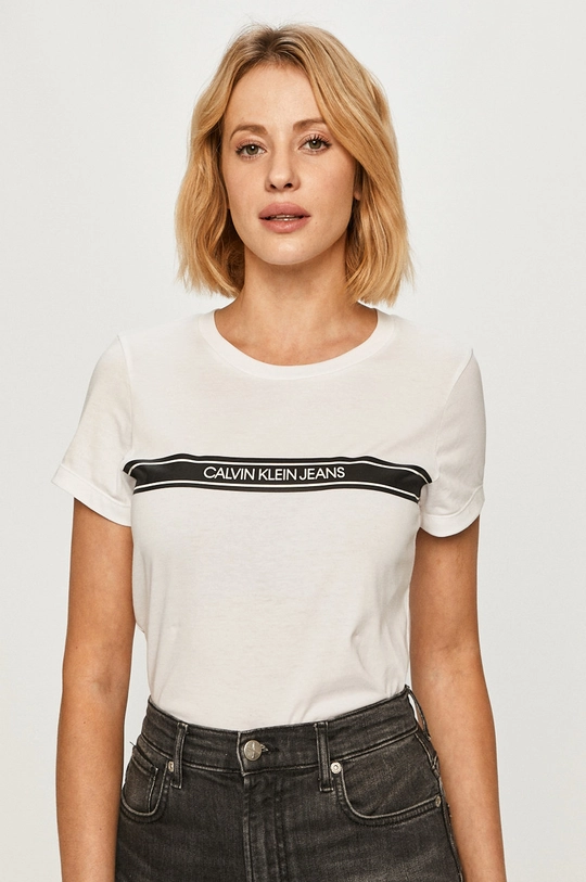 fehér Calvin Klein Jeans - T-shirt Női