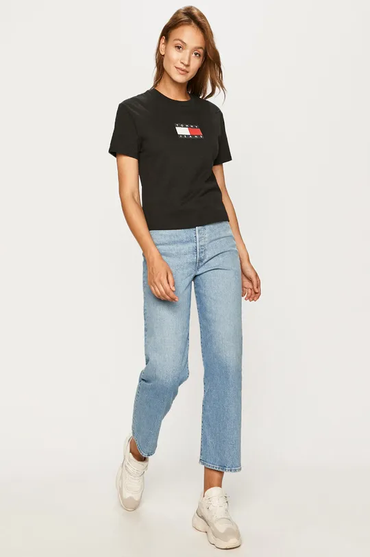 Tommy Jeans - T-shirt DW0DW08471 czarny