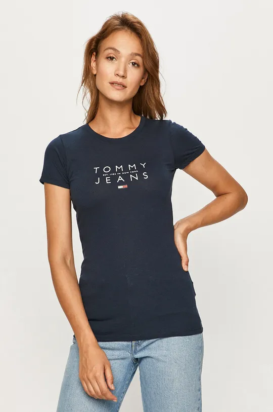 tmavomodrá Tommy Jeans - Tričko Dámsky