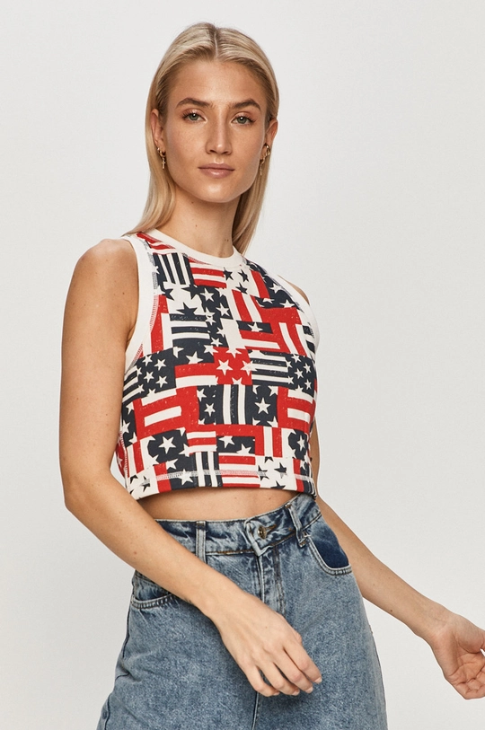 biały Tommy Jeans - Top DW0DW08546 Damski