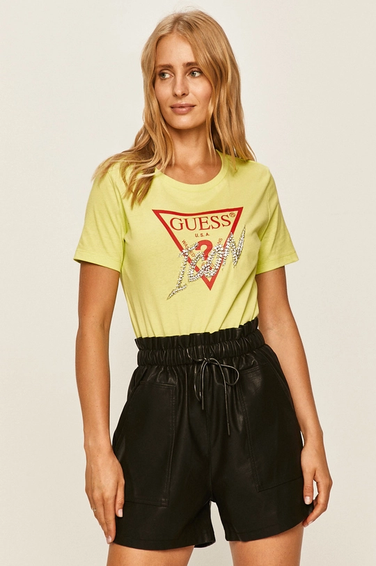 zielony Guess Jeans - T-shirt W0YI32.I3Z00 Damski