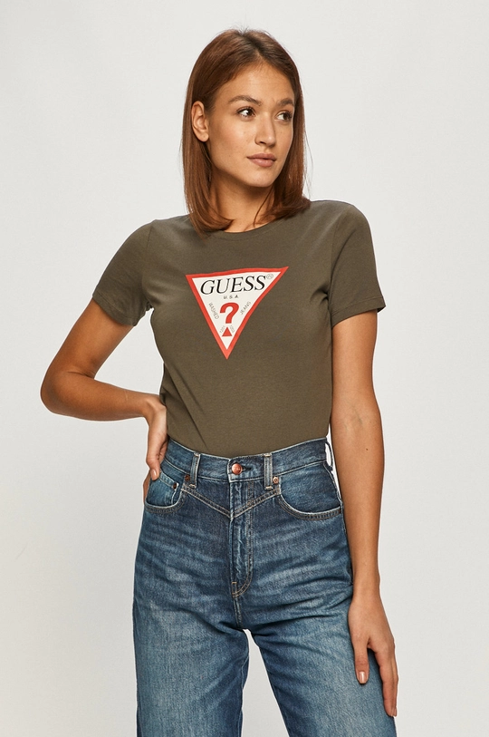 zelená Guess Jeans - Tričko Dámsky