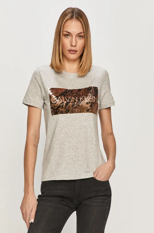 szürke Calvin Klein - T-shirt Női