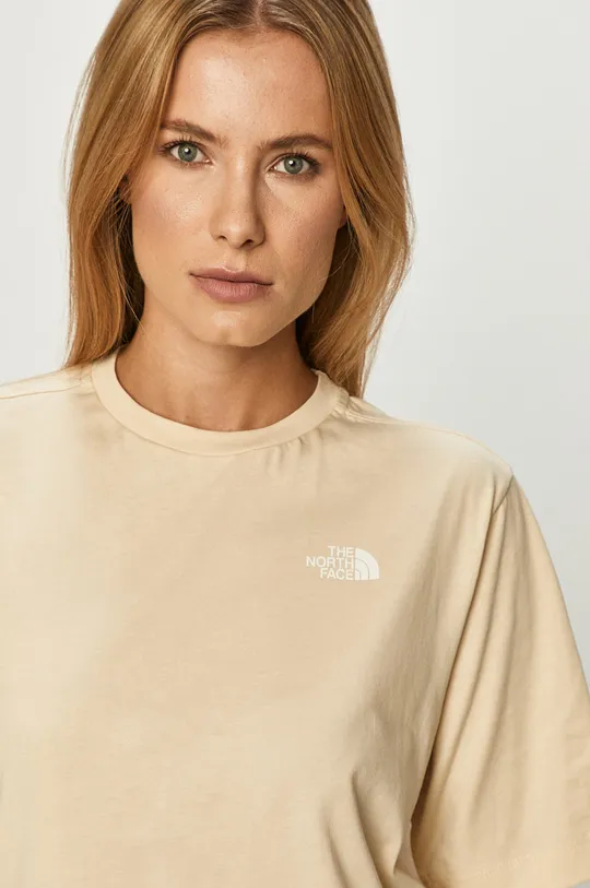 beige The North Face t-shirt