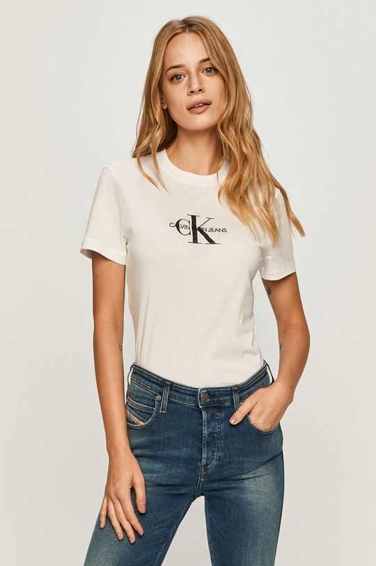 biela Calvin Klein Jeans - Tričko Dámsky