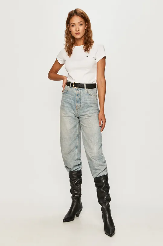 Calvin Klein Jeans - Tričko (2-pak) biela