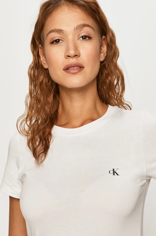 fehér Calvin Klein Jeans - T-shirt (2-pack)