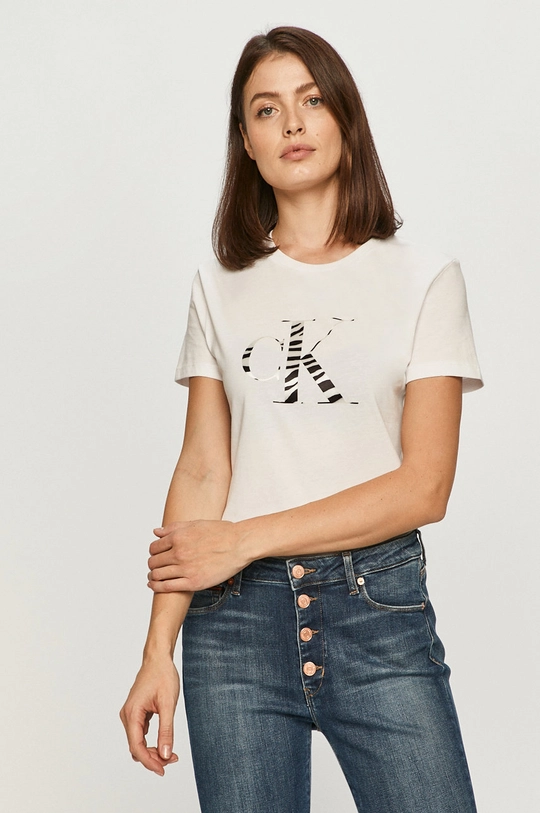 fehér Calvin Klein Jeans - T-shirt Női